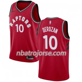 Män Toronto Raptors Tröja DeMar DeRozan 10 Nike 2017-18 Röd Swingman